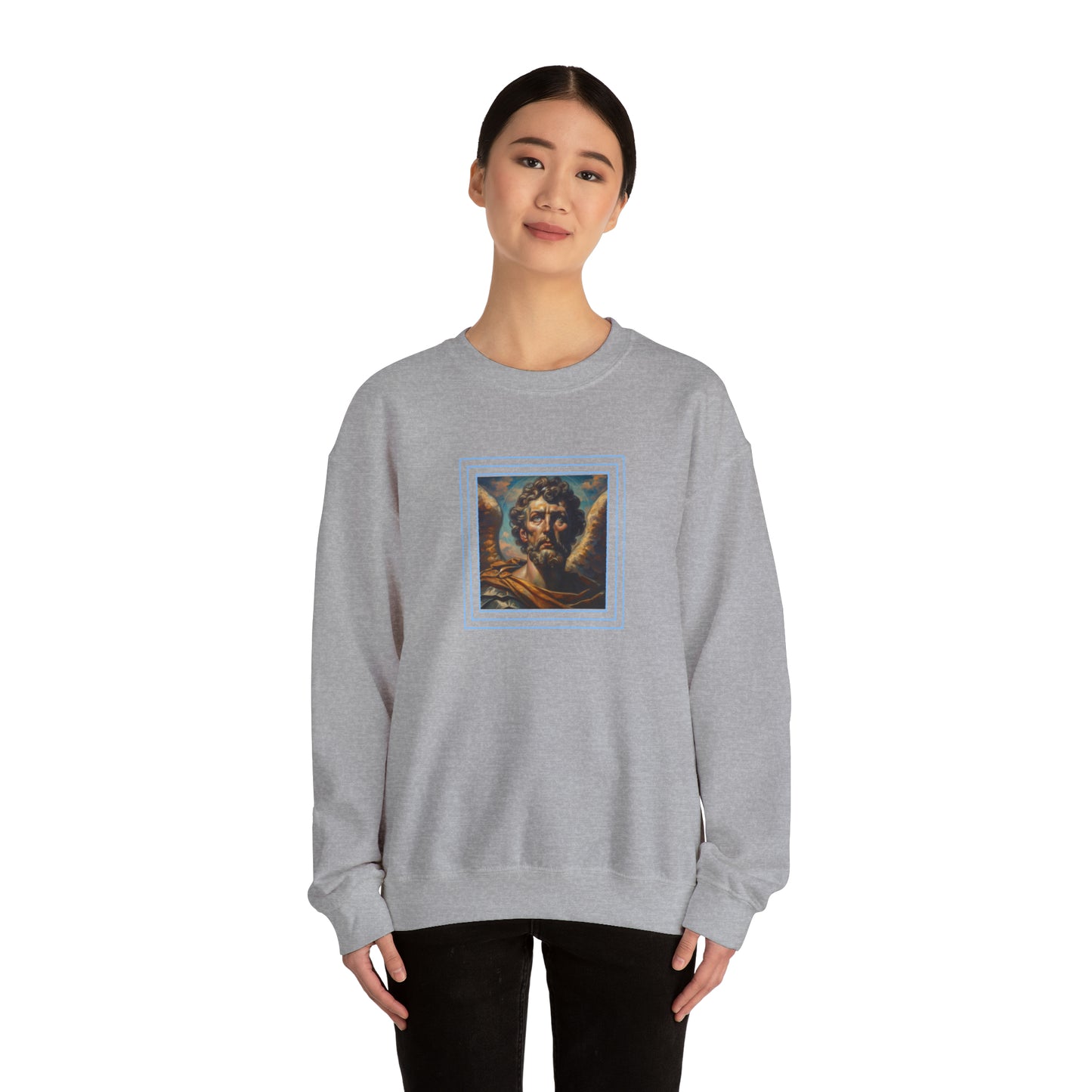 St.Michael in a Peter Howson inspired Heavy Blend™ Crewneck Sweatshirt