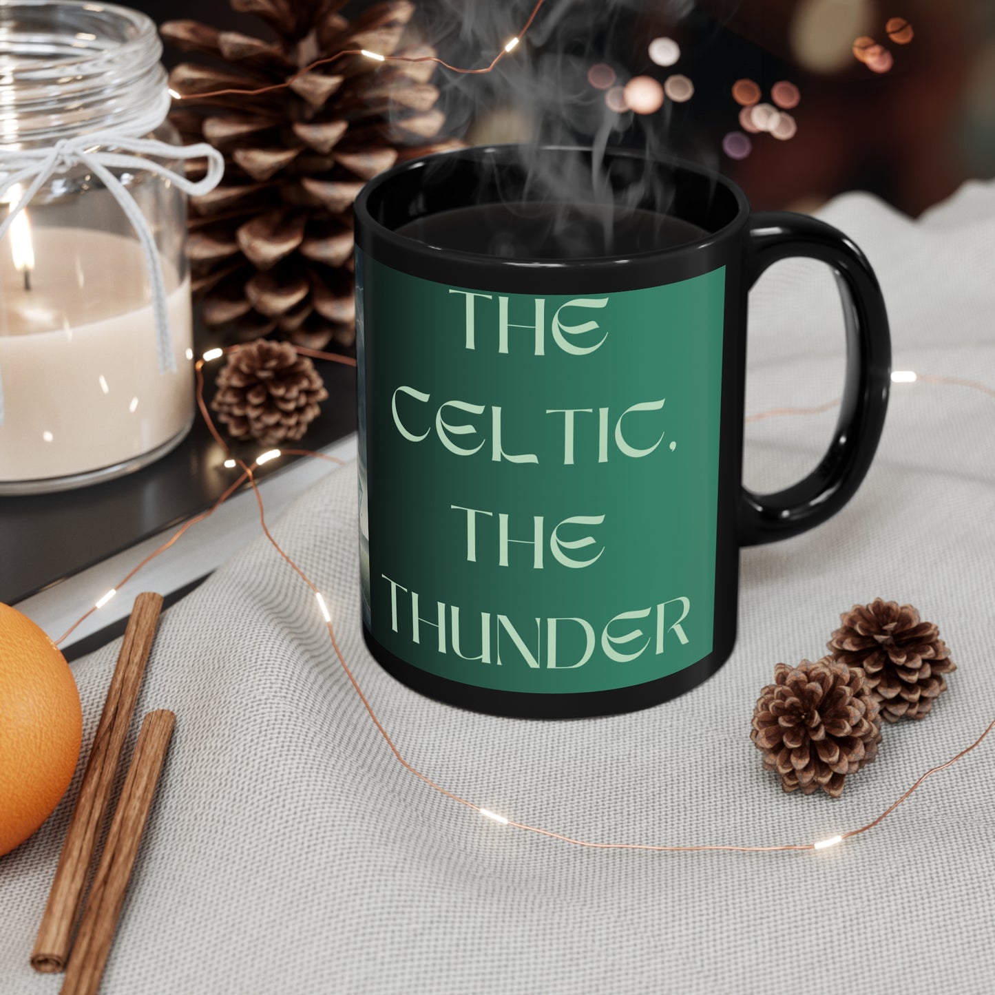 The Celtic Thunder Black Mug