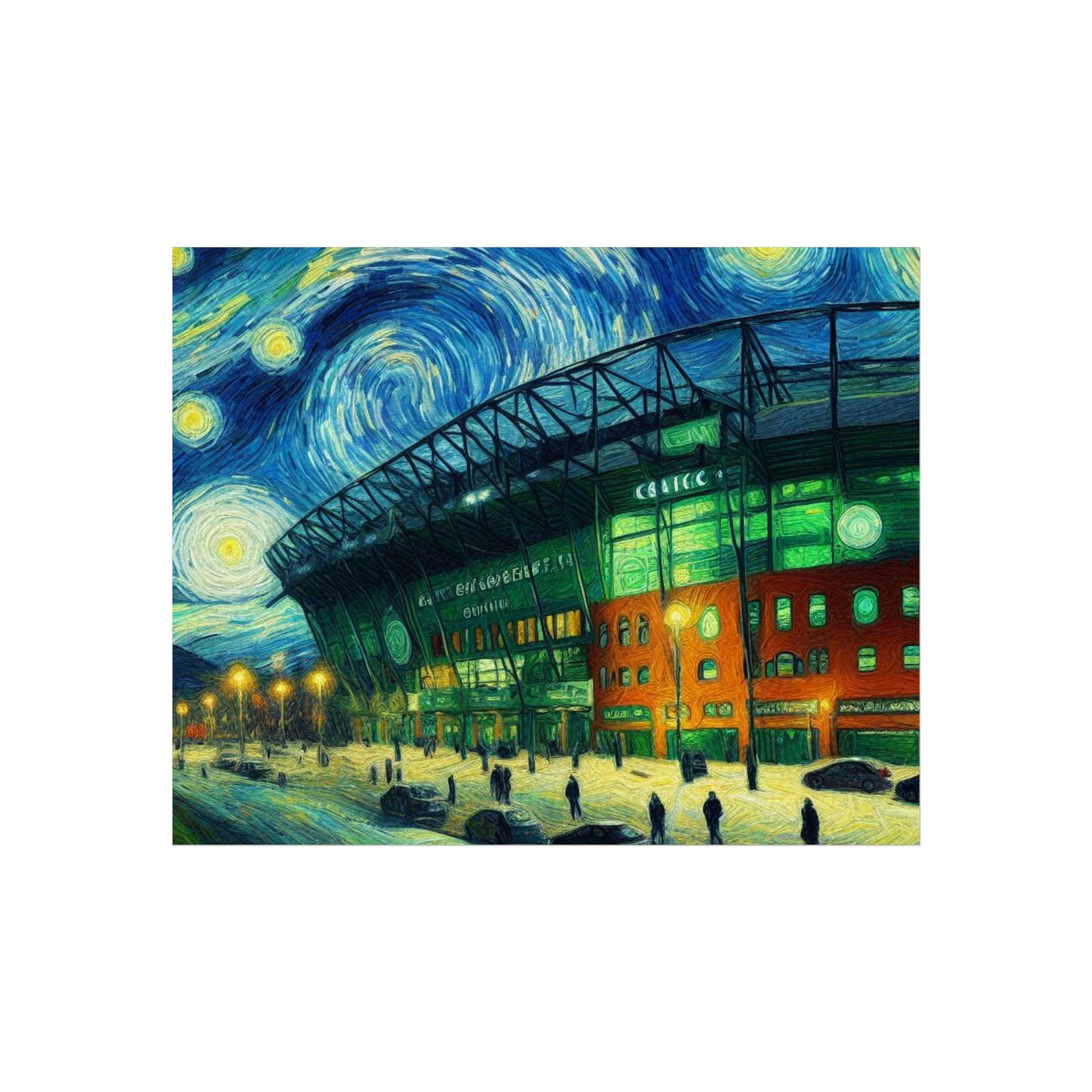 Celtic Park under a starry night