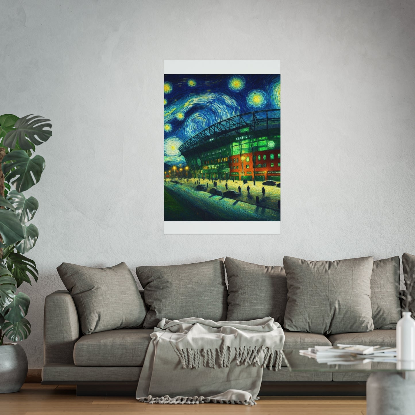 Celtic Park under a starry night