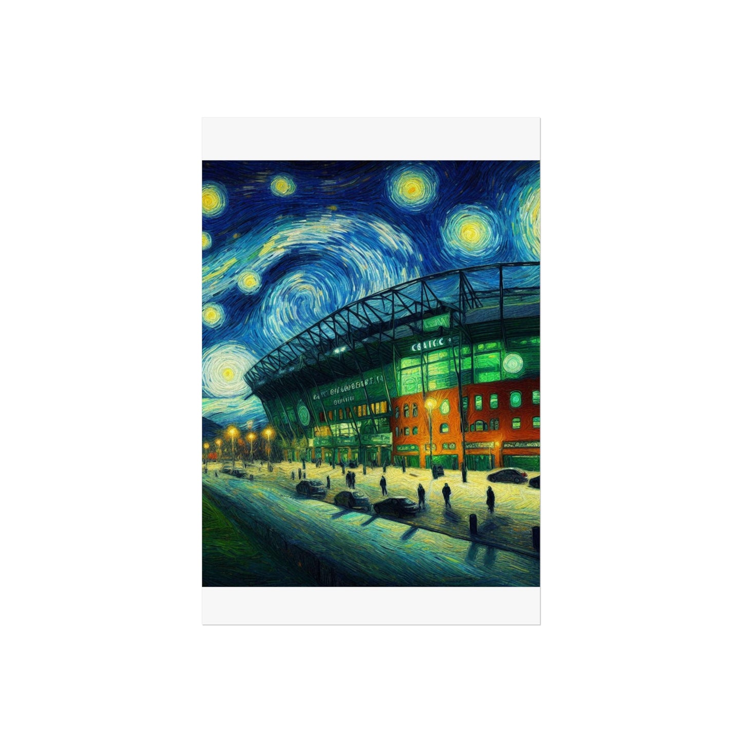 Celtic Park under a starry night