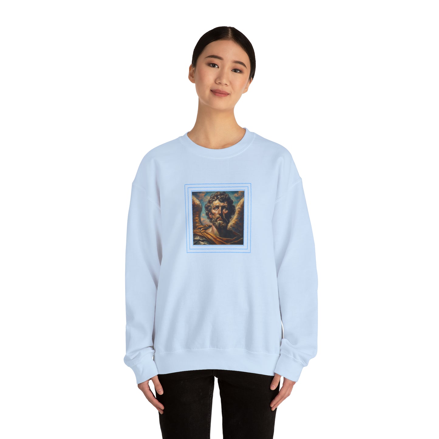 St.Michael in a Peter Howson inspired Heavy Blend™ Crewneck Sweatshirt