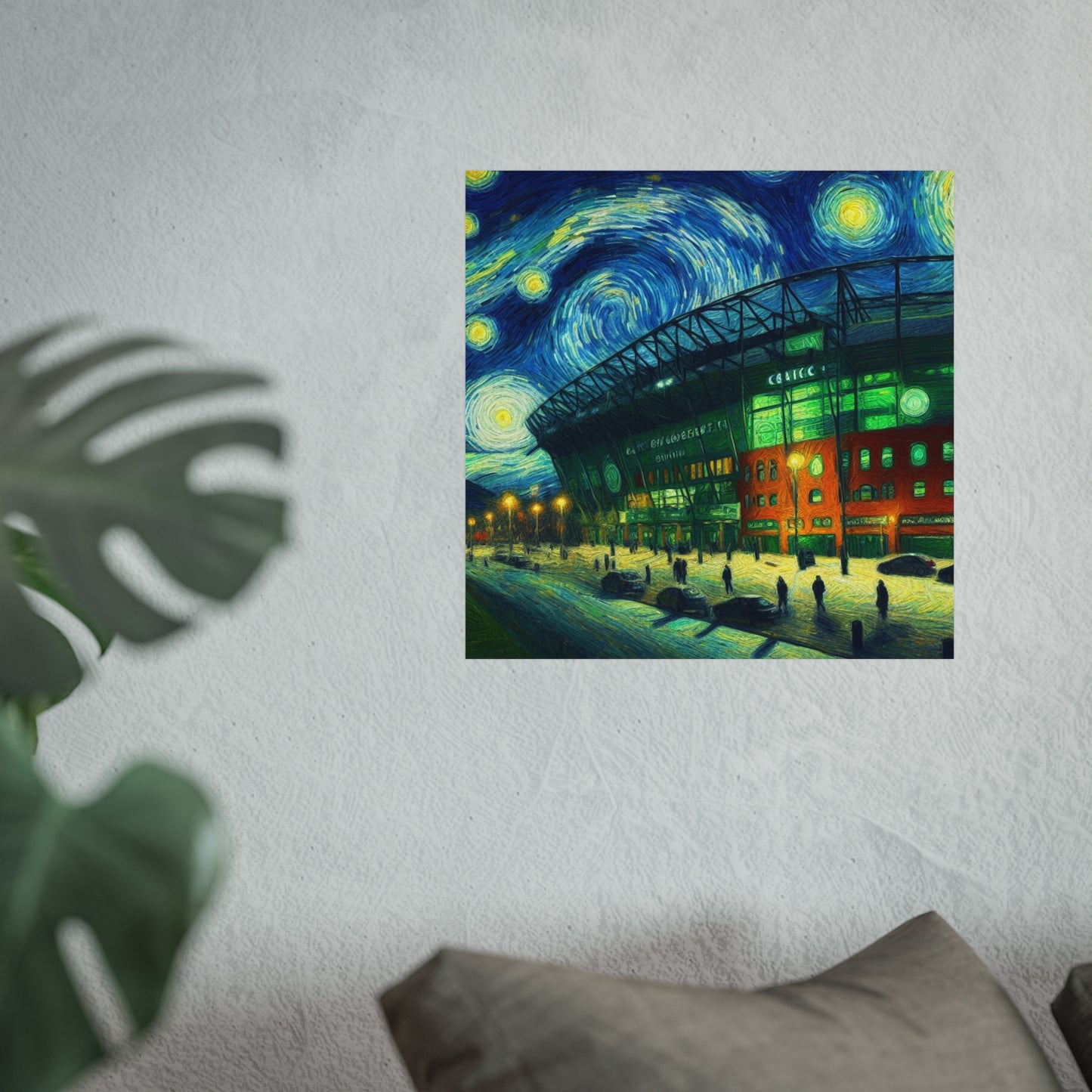 Celtic Park under a starry night