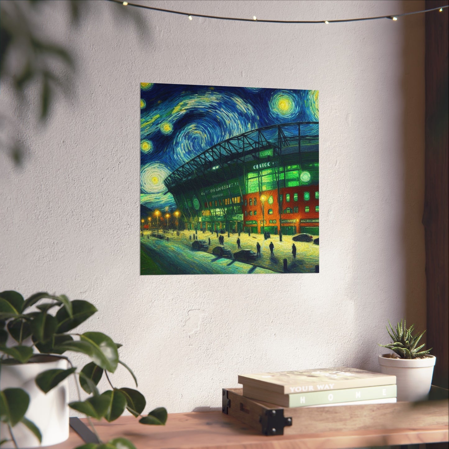 Celtic Park under a starry night