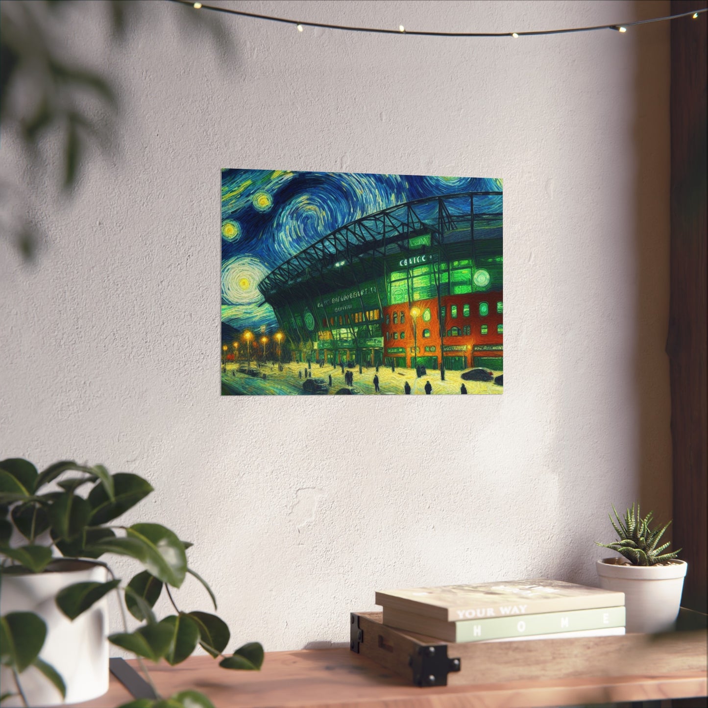 Celtic Park under a starry night