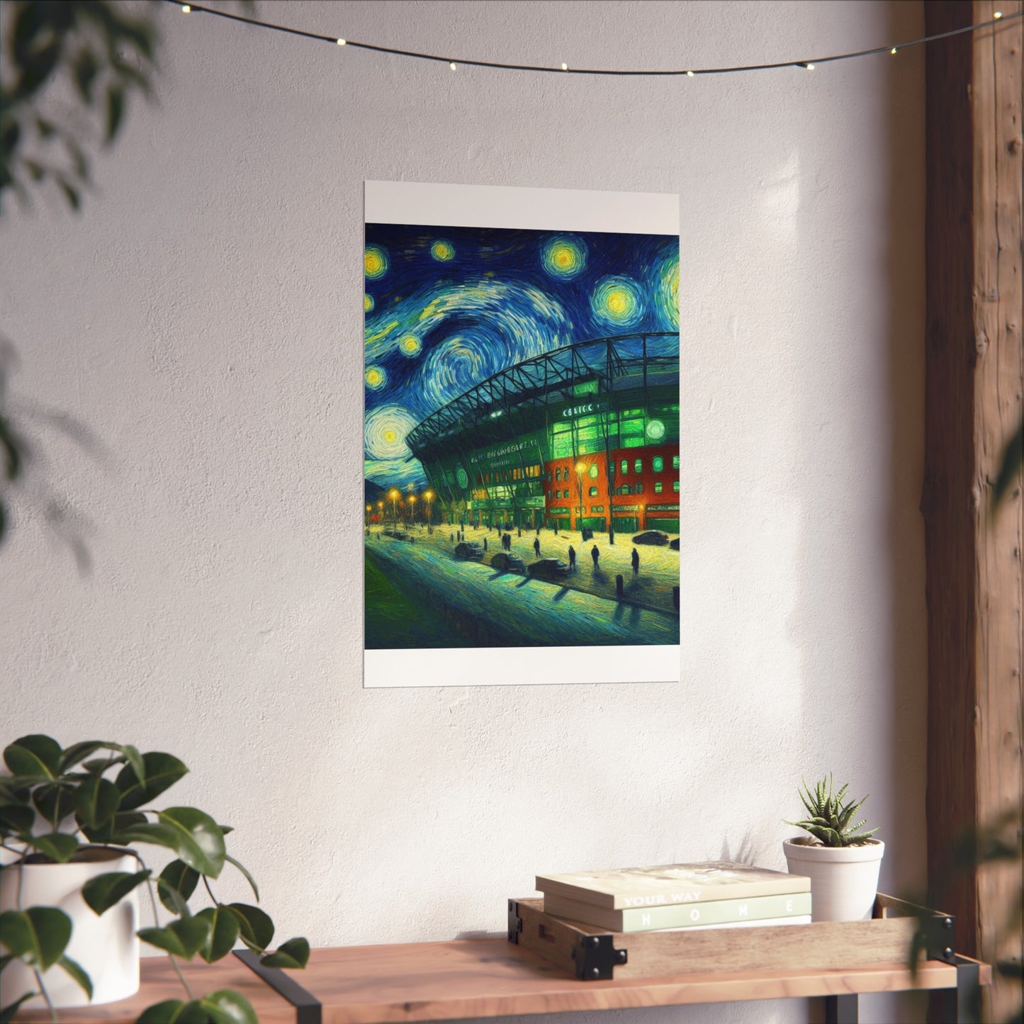 Celtic Park under a starry night