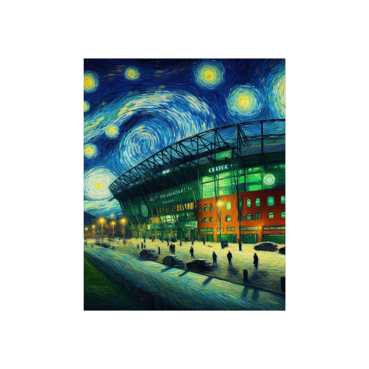 Celtic Park under a starry night