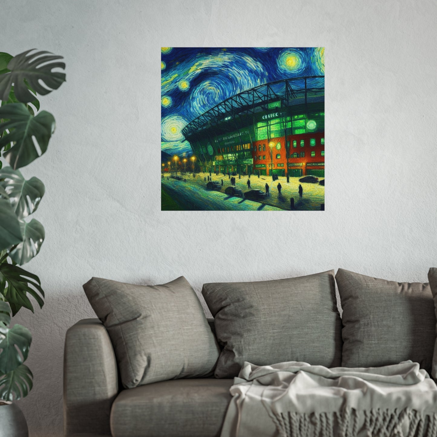 Celtic Park under a starry night