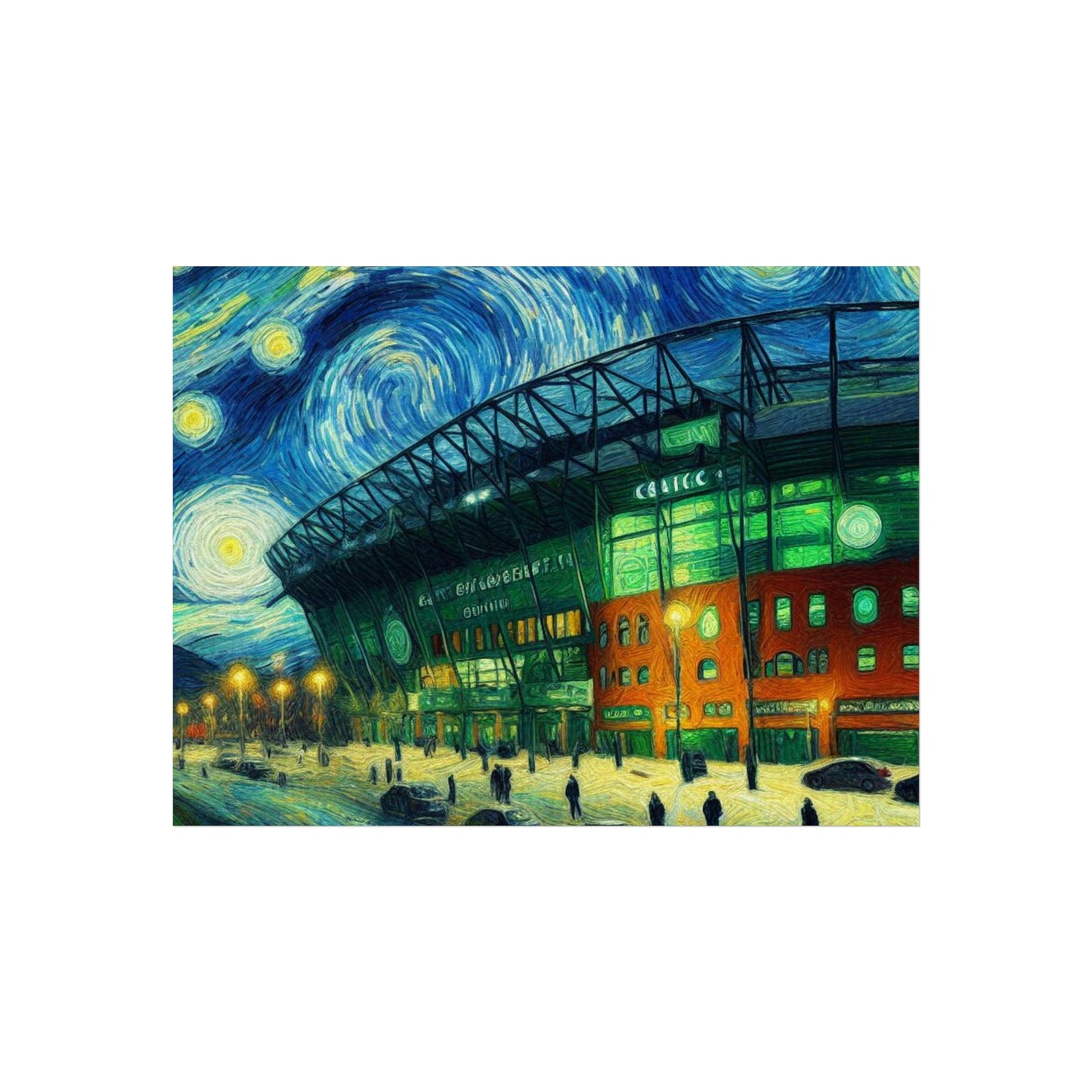 Celtic Park under a starry night