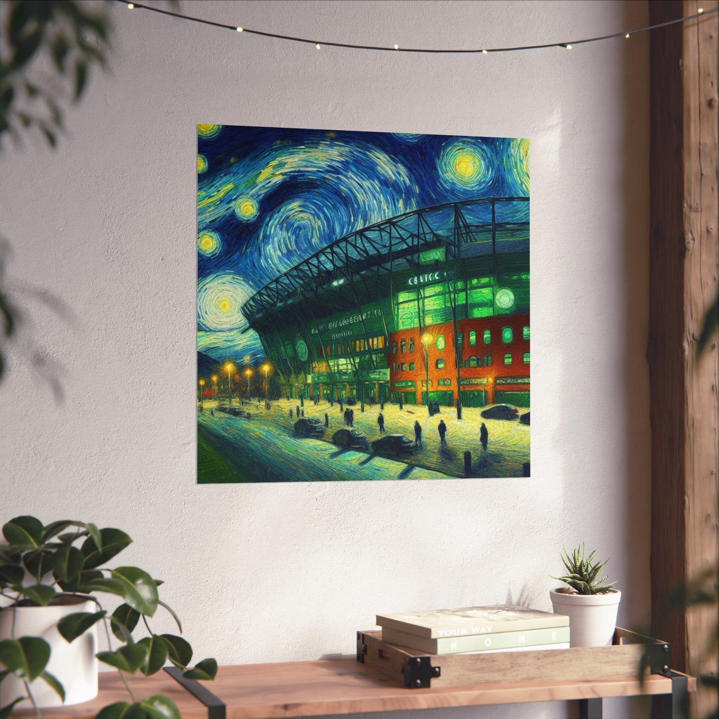 Celtic Park under a starry night