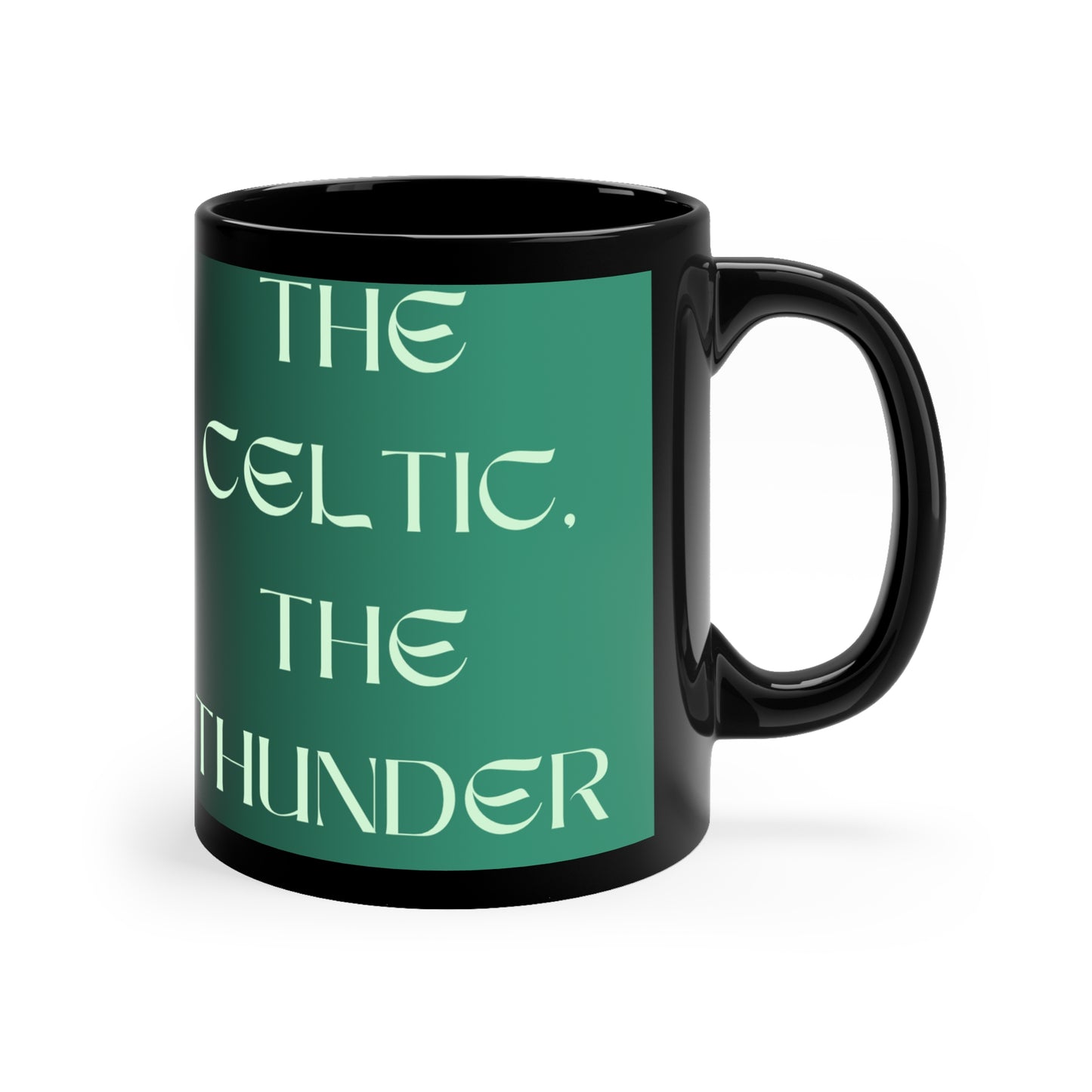 The Celtic Thunder Black Mug