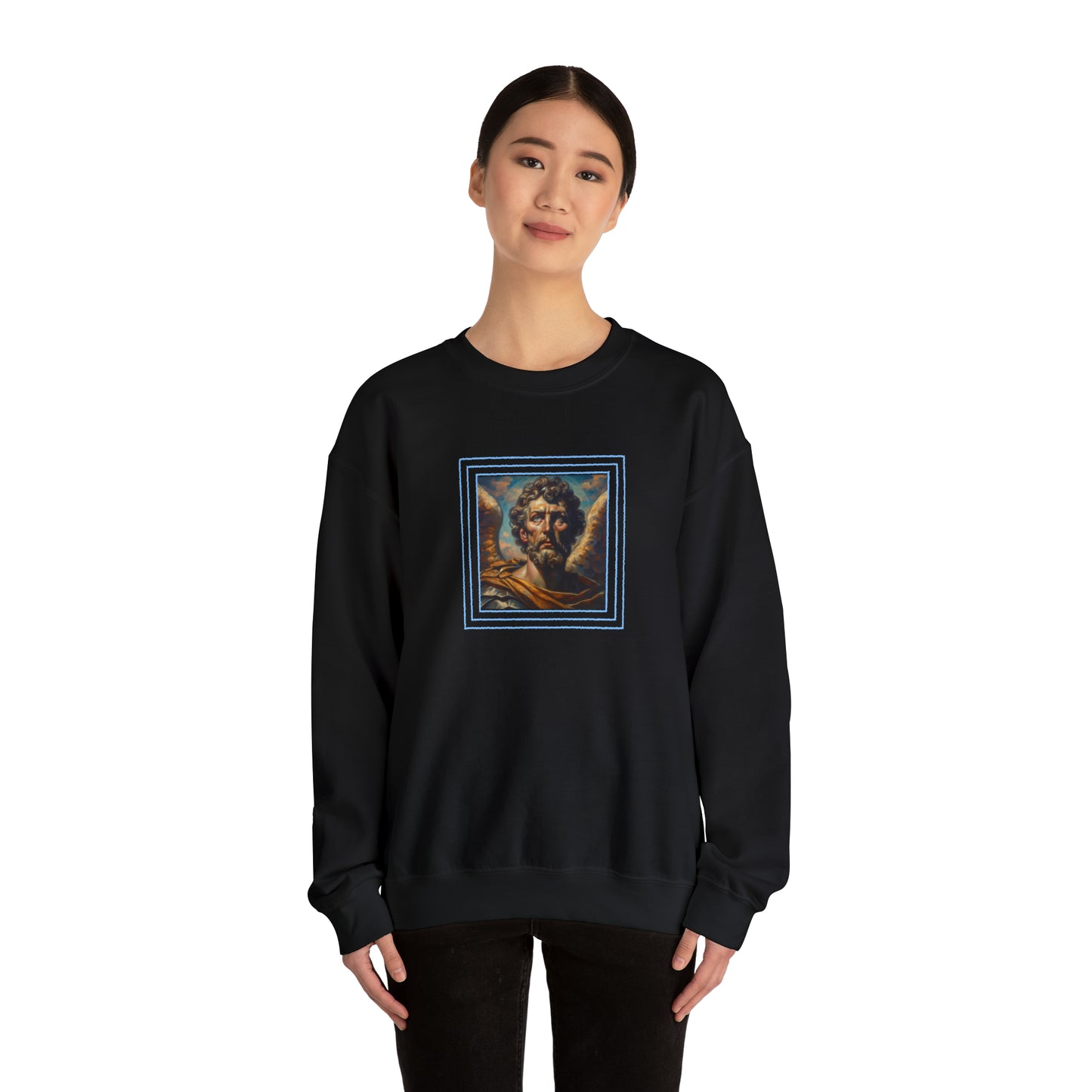 St.Michael in a Peter Howson inspired Heavy Blend™ Crewneck Sweatshirt