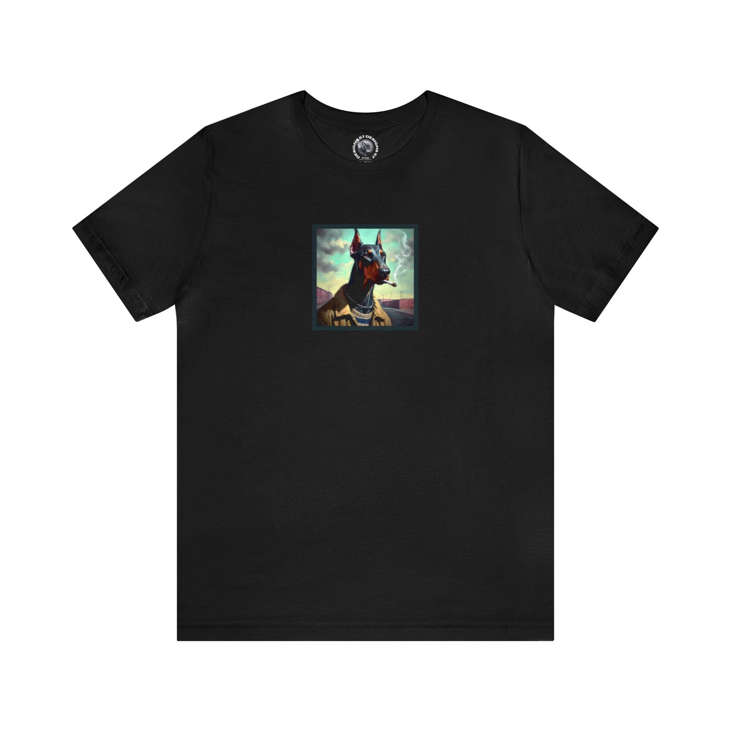 Smokin Doberman Jersey Short Sleeve Tee