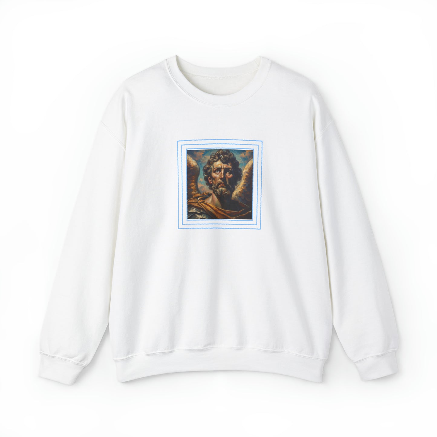 St.Michael in a Peter Howson inspired Heavy Blend™ Crewneck Sweatshirt